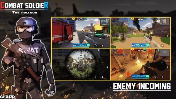 战斗士兵多边形英文版