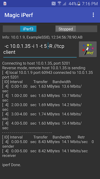 magic iperf3 android