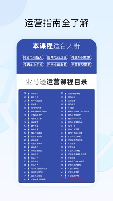 亚马逊跨境电商教学app