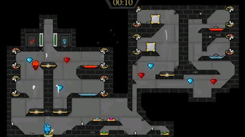 红蓝冰火人双人版 红蓝冰火人闪翼双星手游