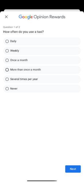 google opinion rewards官方