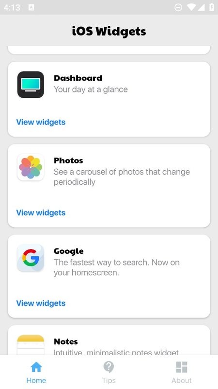 ios widgets安卓版