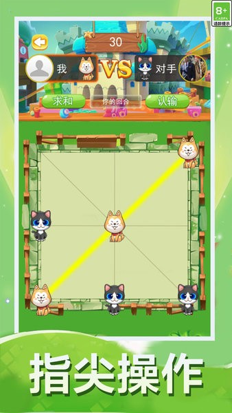 对角棋小游戏 对角棋游戏