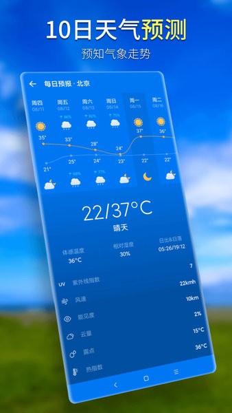 坚果天气预报app