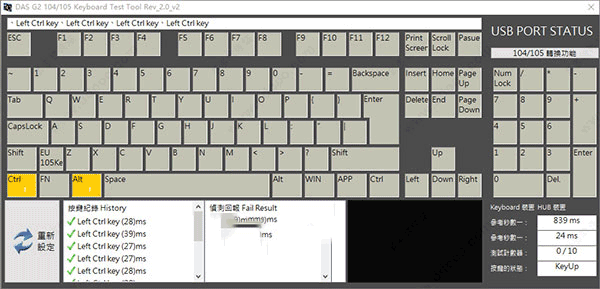 DAS G2 104/105 Keyboard Test Tool