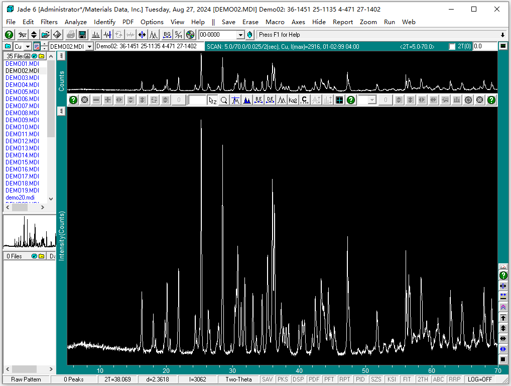 xrd分析软件jade6.5