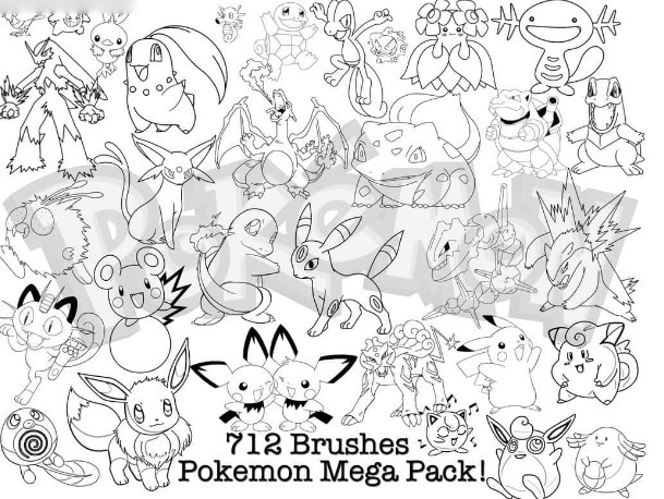 宠物小精灵ps笔刷绿色版