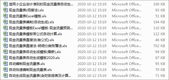 现金流量表自动生成模板2020