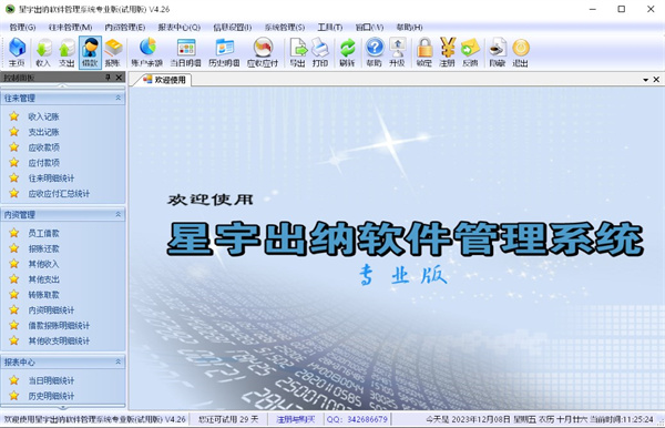 星宇出纳软件管理系统专业版