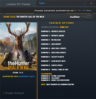 猎人野性的呼唤修改器免费下载