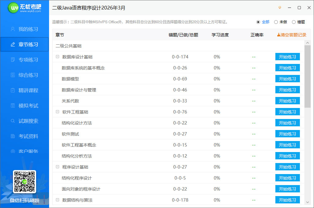 全国计算机等级考试超级模拟软件(二级java)