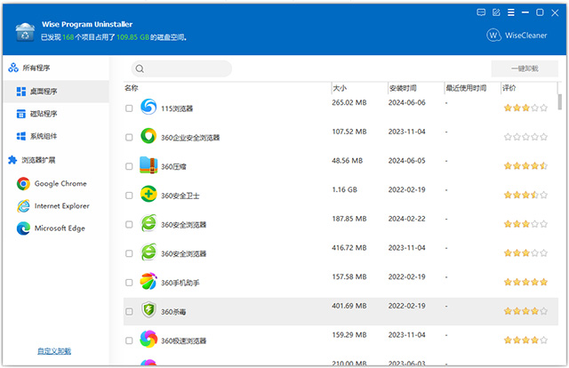 wise program uninstaller强力删除软件